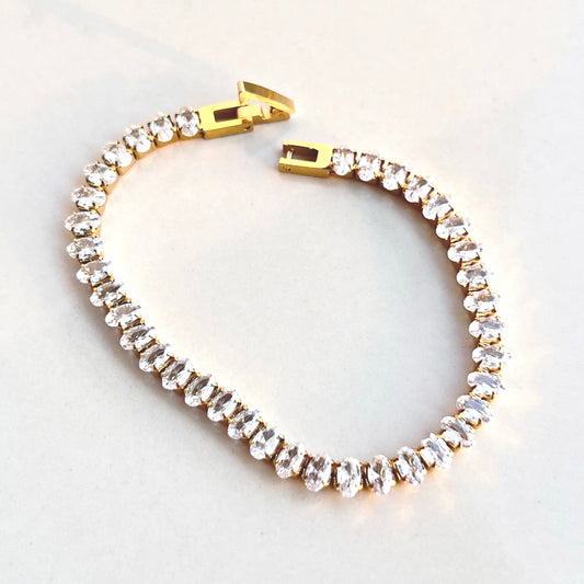 Serena Tennis Bracelet Oval Stones