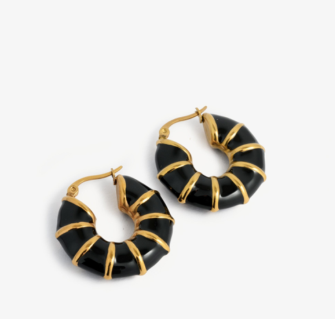 Oni Onyx Earrings