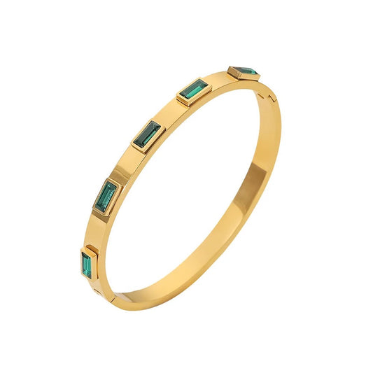 Emma Gold Baguette Bangle